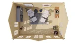 Miniatuur van Blokhut 'Clockhouse' - Vuren - 5,5 x 4 m