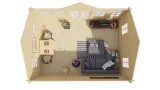 Miniatuur van Blokhut 'Clockhouse Trevor' - Vuren - 5,5 x 4 m