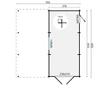 Miniatuur van Garage/Carport 'Berggren' - 7,65 x 8,3 m