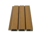Miniatuur van Composiet Plankenscherm 'Modern Triple' - Teak