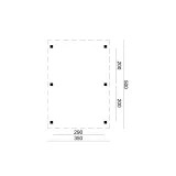 Miniatuur van Carport 'Sloten' - Douglas - 3,5 x 5 m