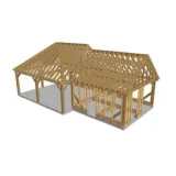 Miniatuur van Eiken Gebinte 'Annecy' - 10,75 x 7 m