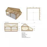 Miniatuur van Eiken Gebinte 'Trappes' - 6 x 3,25 m