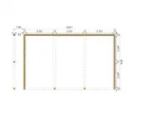 Miniatuur van Eiken Gebinte 'Vernon' - 9,9 x 5,4 m