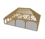 Miniatuur van Eiken Gebinte 'Vernon' - 9,9 x 5,4 m