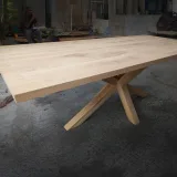 Miniatuur van Eiken massief tafelblad - recht