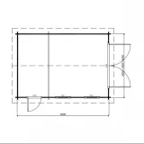 Miniatuur van Garage 'Columbia' - Vuren - 5 x 3 m