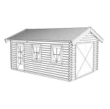 Miniatuur van Garage 'Columbia' - Vuren - 5 x 3 m
