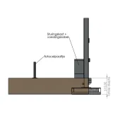 Miniatuur van Automatisch metalen poortkader - op funderingsframe