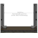 Miniatuur van Automatisch metalen poortkader - op funderingsframe
