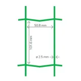 Miniatuur van Tuindraad Gelast Groen - Rol van 25 meter