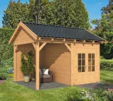 Miniatuur van Tuinhuis met overkapping 'Hamar' - Douglas - 4,78 x 3,95 m