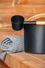 Miniatuur van Sauna emmer en pollepel