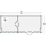 Miniatuur van Houten woning 'Big Lauren' - Vuren - 9,3 x 4 m