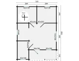 Miniatuur van Houten woning 'Kay' - Vuren - 5,95 x 8 m