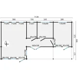 Miniatuur van Houten woning 'Letterkenny' - Vuren - 11,2 x 5,95 m