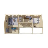 Miniatuur van Houten woning 'Letterkenny' - Vuren - 11,2 x 5,95 m