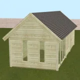 Miniatuur van Houten woning 'Otis' - Vuren - 9,2 x 3,5 m
