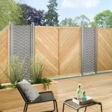 Miniatuur van Metalen Tuinscherm '3D-Design' - Zilver