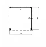 Miniatuur van Overkapping 'Tarragona' - Vuren - 3 x 3 m