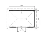 Miniatuur van Paviljoen 'Pontypool' - Vuren - 3,6 x 2,4 m