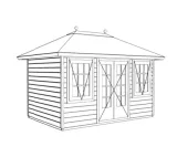 Miniatuur van Paviljoen 'Pontypool' - Vuren - 3,6 x 2,4 m