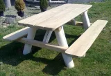 Miniatuur van Picknickbank Boomstam - Robinia