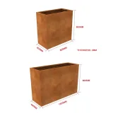Miniatuur van Plantenbak Cortenstaal - rechthoek hoog
