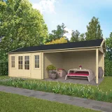 Miniatuur van Poolhouse Blokhut 'Kwaspa'- 8 x 4 m