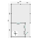 Miniatuur van Poolhouse Blokhut 'Ragna' - 7,2 x 4,2 m