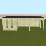 Miniatuur van Poolhouse 'Cherry Park' - Vuren - 7,2 x 3,5 m