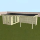 Miniatuur van Poolhouse 'Cherry Park' - Vuren - 7,2 x 3,5 m