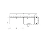 Miniatuur van Poolhouse 'Durango' - Vuren - 7,2 x 3 m