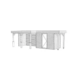 Miniatuur van Poolhouse 'Durango' - Vuren - 7,2 x 3 m