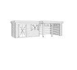 Miniatuur van Poolhouse 'Karpathos' - Vuren - 8,4 x 3,6 m