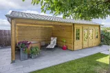 Miniatuur van Poolhouse Blokhut 'Kwaspa'- 8 x 4 m
