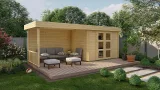 Miniatuur van Poolhouse Blokhut 'Maja' - 6,4 x 2,4 m