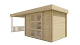 Miniatuur van Poolhouse Blokhut 'Maja' - 6,4 x 2,4 m