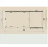 Miniatuur van Poolhouse 'Playa Blanca' - Vuren - 7,2 x 3 m