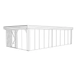 Miniatuur van Poolhouse 'Porta Del Mar' - Vuren - 8,5 x 4,3 m