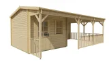 Miniatuur van Poolhouse Blokhut 'Ragna' - 7,2 x 4,2 m