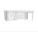 Miniatuur van Poolhouse 'Woods County' - Vuren - 7,2 x 3,6 m