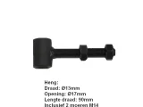 Miniatuur van Metalen poortkader licht model (zwart) - blokhutplanken