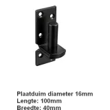 Miniatuur van Metalen poortkader licht model (zwart) - blokhutplanken