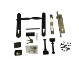 Miniatuur van Metalen poortkader licht model (zwart) - blokhutplanken