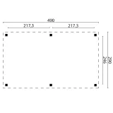 Miniatuur van Prieel 'Samos' - Douglas - 4,9 x 2,9 m
