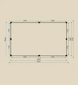 Miniatuur van Poolhouse 'Lux' - vuren - 6,3 x 3,8 m