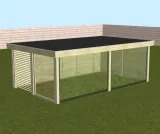 Miniatuur van Poolhouse 'Lux' - vuren - 6,3 x 3,8 m