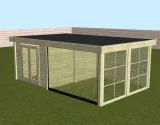 Miniatuur van Poolhouse 'Isla' - Vuren - 6,4 x 3,9 m