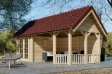 Miniatuur van Tuinhuis met overkapping 'Sabie' - Lariks - 6 x 3,2 m